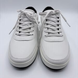 Novella Men's White Leather Sneakers - Size 9 New New Premium Low Top Luxe